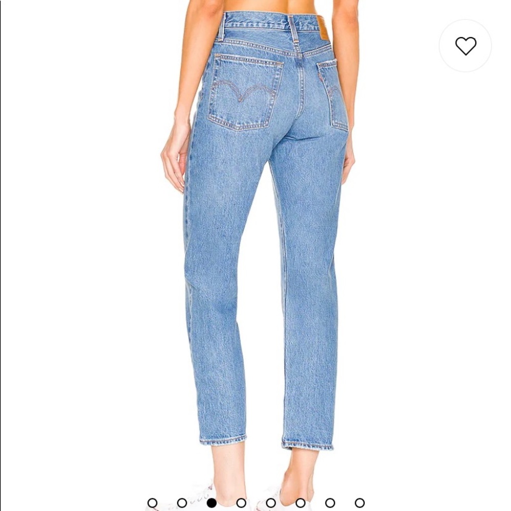Levi’s cropped wedgie straight light wash jeans